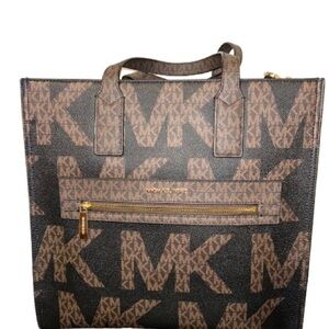 Michael Kors Brown and Black Logo Tote